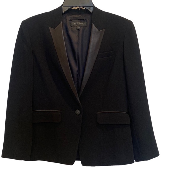 rag & bone Jackets & Blazers - Rag & Bone Black Lamb Leather Blazer 6